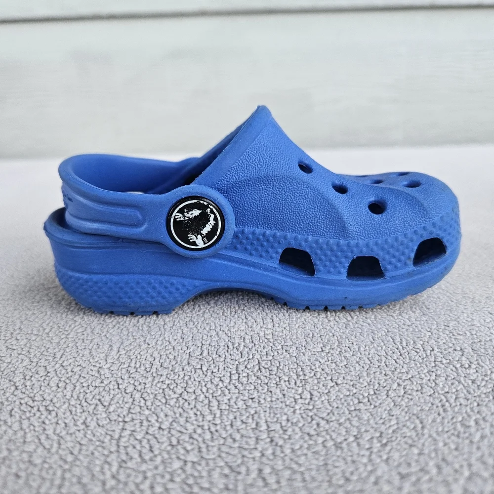 Crocs Baya Clog Toddle SZ 4 5 Slip-On Blue Water Shoes Unisex